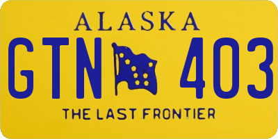 AK license plate GTN403