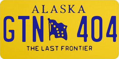 AK license plate GTN404