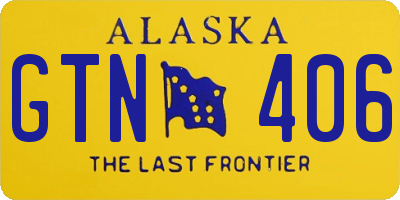 AK license plate GTN406