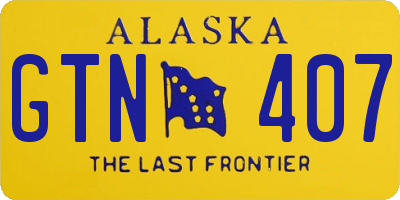 AK license plate GTN407