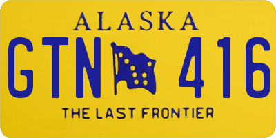 AK license plate GTN416