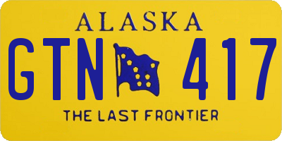 AK license plate GTN417