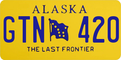 AK license plate GTN420