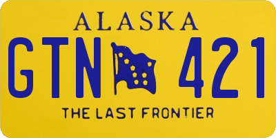 AK license plate GTN421