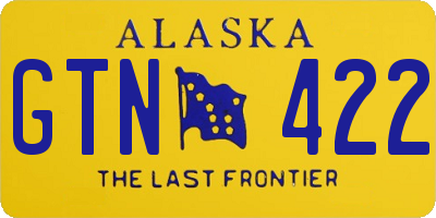 AK license plate GTN422