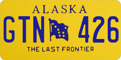 AK license plate GTN426