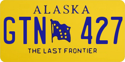 AK license plate GTN427