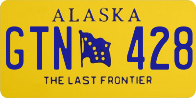 AK license plate GTN428