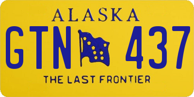 AK license plate GTN437