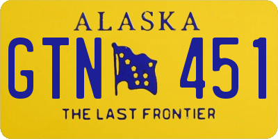 AK license plate GTN451