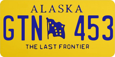 AK license plate GTN453