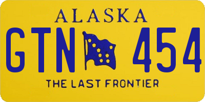 AK license plate GTN454
