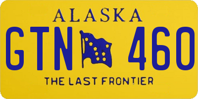 AK license plate GTN460