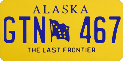 AK license plate GTN467