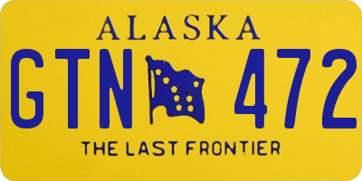 AK license plate GTN472