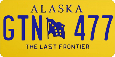 AK license plate GTN477