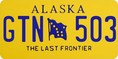 AK license plate GTN503