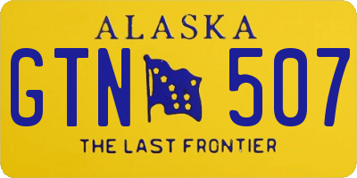 AK license plate GTN507