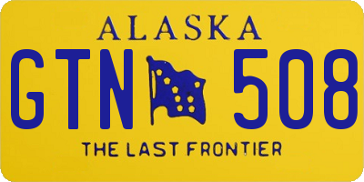 AK license plate GTN508
