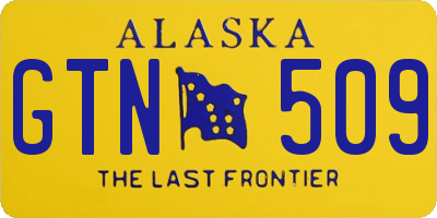 AK license plate GTN509