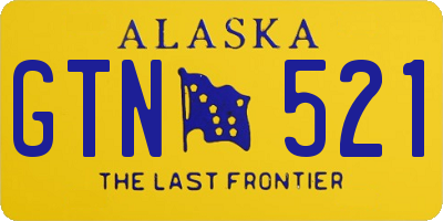 AK license plate GTN521