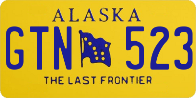 AK license plate GTN523