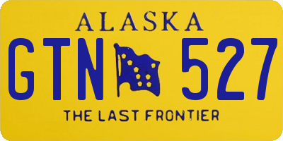 AK license plate GTN527