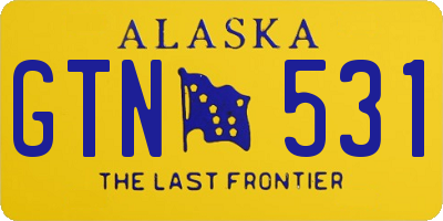 AK license plate GTN531