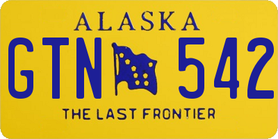 AK license plate GTN542