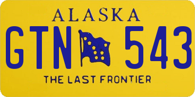 AK license plate GTN543