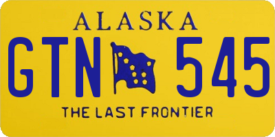 AK license plate GTN545
