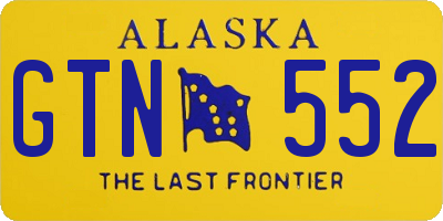AK license plate GTN552