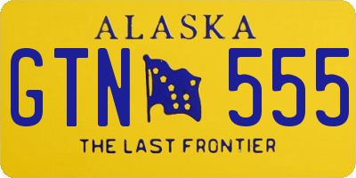 AK license plate GTN555