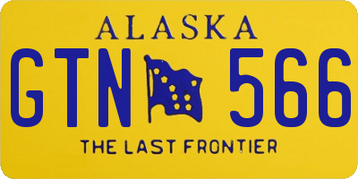 AK license plate GTN566