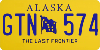 AK license plate GTN574