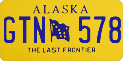 AK license plate GTN578