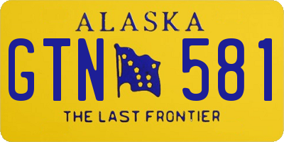 AK license plate GTN581