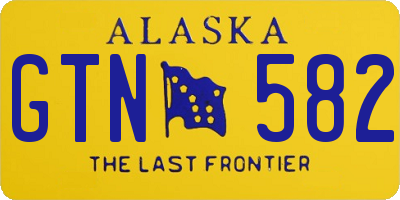 AK license plate GTN582