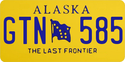 AK license plate GTN585