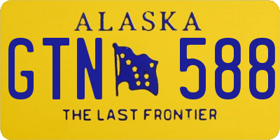 AK license plate GTN588