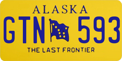 AK license plate GTN593