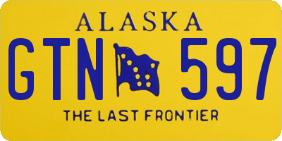 AK license plate GTN597
