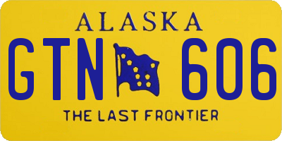 AK license plate GTN606