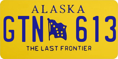 AK license plate GTN613