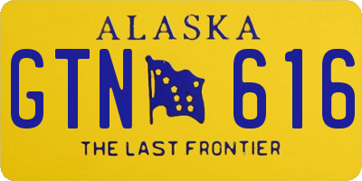 AK license plate GTN616