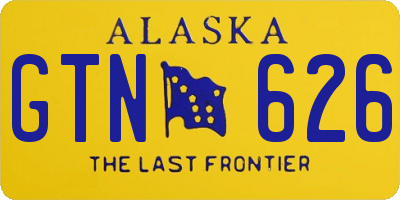AK license plate GTN626