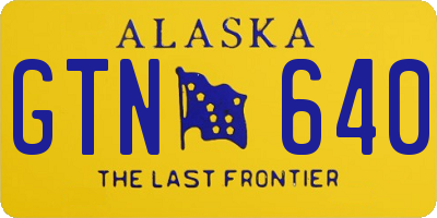 AK license plate GTN640