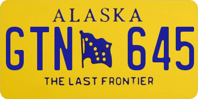 AK license plate GTN645