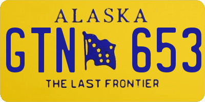 AK license plate GTN653