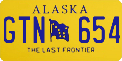 AK license plate GTN654
